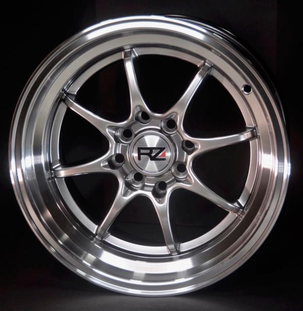 ARO 15X8 (L1915) 4/100/114.3 HYPER BLACK AND MACHINE LIP (SET 4 AROS)