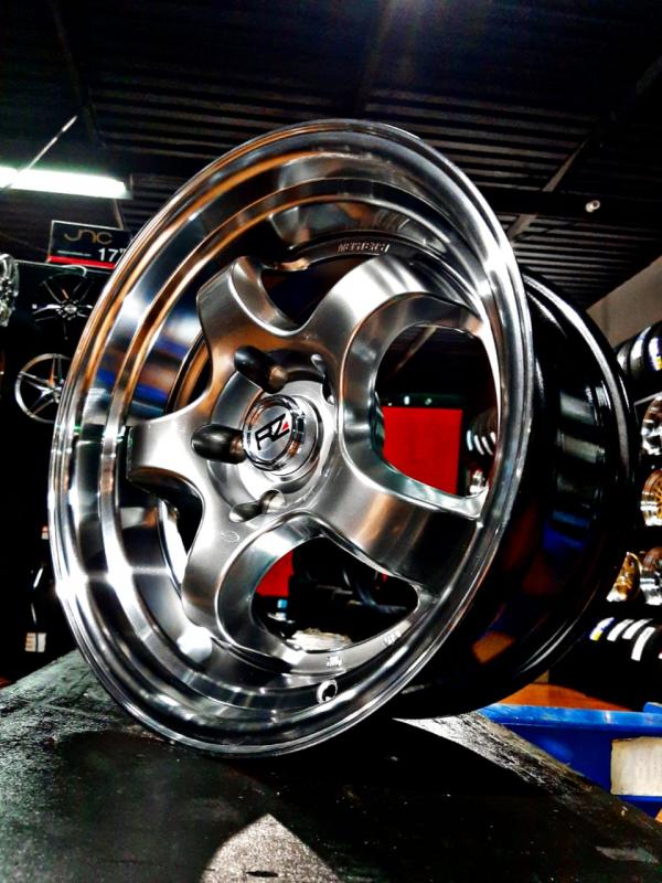 ARO 16X8 (L1233) 5/114.3 HYPER BLACK AND MACHINE LIP (SET 4 AROS)