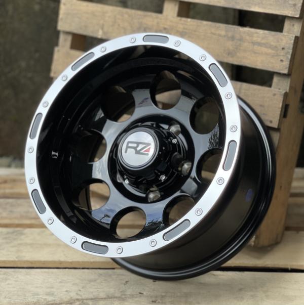 ARO 15X8 (L087) 6/139.7 Flat Black and machine lip (SET 4 AROS)