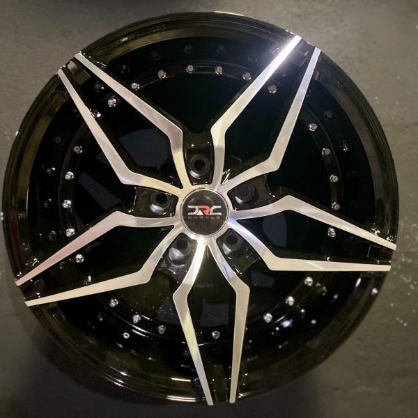ARO 17X7.5 (L2100) 5/114.3 Black and undercut with red clear coat (SET 4 AROS)