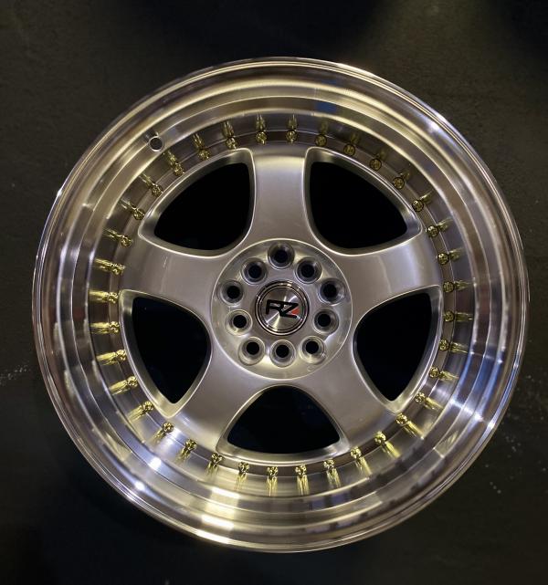 ARO 17X9 (L1228) 5/100/114.3 Hyper silver and gold rivets (SET 4 AROS)