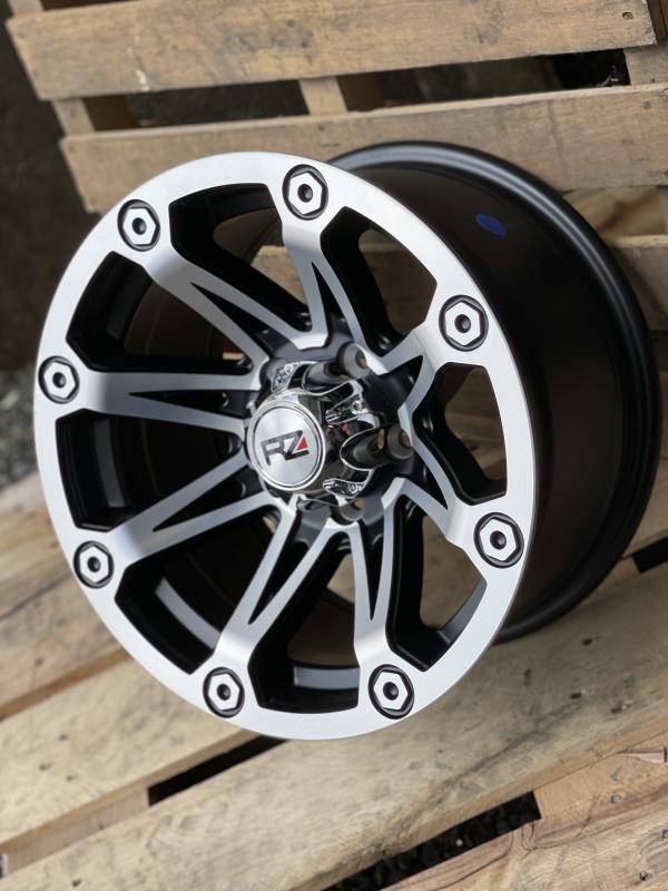 ARO 15X8 (L1369) 5/114.3 FLAT BLACK AND MACHINE FACE (SET 4 AROS)