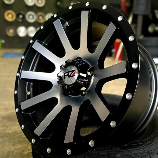 ARO 16X8 (L1907) 5/114.3 FLAT BLACK AND MACHINE FACE (SET 4 AROS)