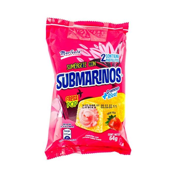 Submarinos Fresa 1p 64g Flow MAR