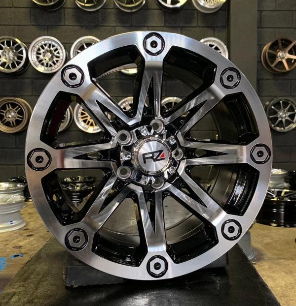 ARO 15X8 (L1369) 5/114.3 Black and machine face (SET 4 AROS)