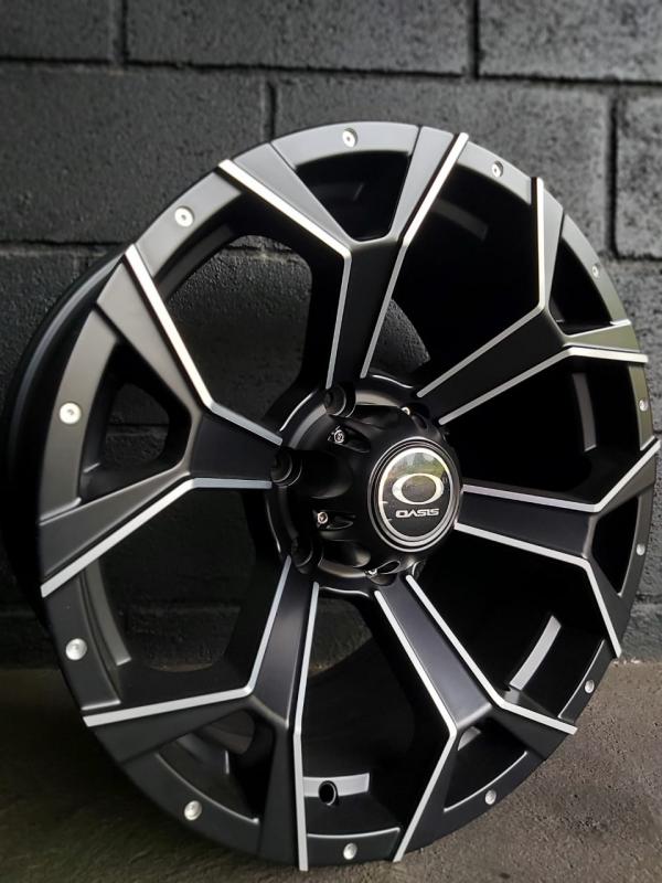 ARO 18X9 (L2132) 6/139.7 SEMI MATTE BLACK MILLING SPOKE MILLING PIONTS (SET 4 AROS)