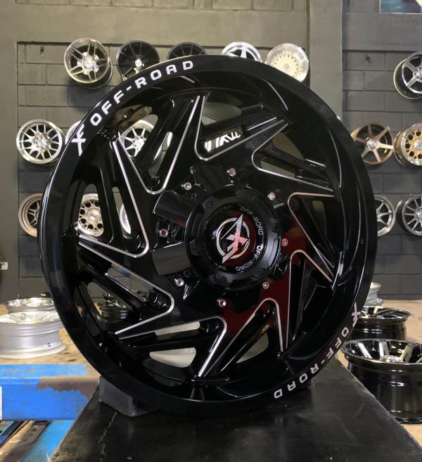 ARO 18X9 (L1446) 4/165.1/170 Black+Milling window+Milling letters (SET 4 AROS)