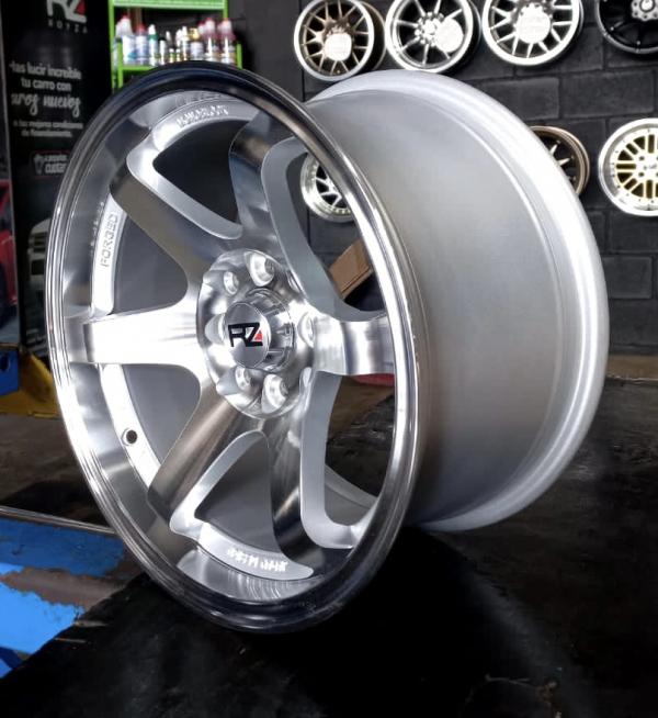 ARO 15X8.25 (L1693) 4/100/114.3 SILVER POLISHED LIP+FACE (SET 4 AROS)
