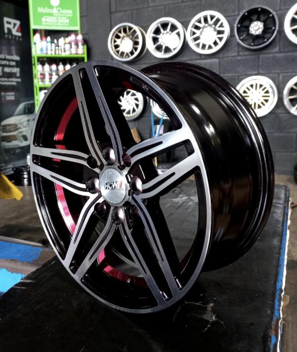 ARO 14X6 (L2038) 4/100/114.3 MACHINED BLACK RED LINE (SET 4 AROS)