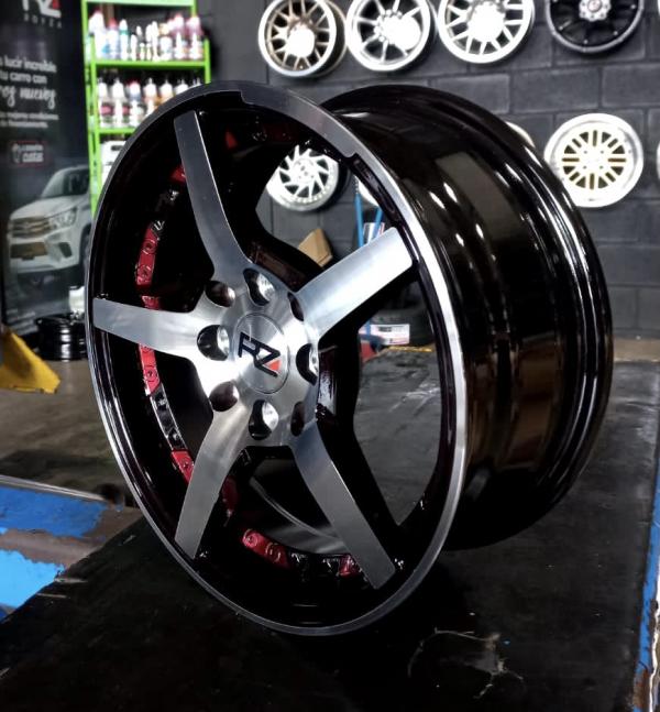 ARO 14X6 (AF013) 4/100/114.3 MATT BLACK UNDER RED LINE (SET 4 AROS)