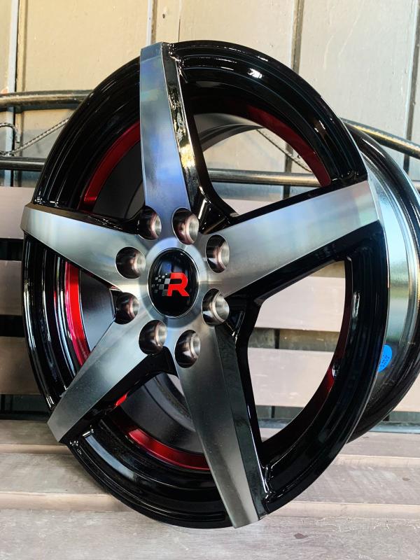 ARO 13X5.5 (L2244) 4/100/114.3 BLACK AND MACHINE UNDERCUT RED (SET 4 AROS)