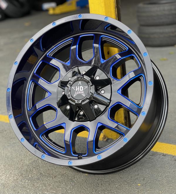 ARO 20X10 (L1812) 5/139.7/127 BLACK AND MILLING WINDOW AND RIVETS (SET 4 AROS)