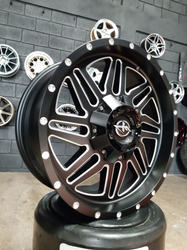 ARO 20X9 (L1444) 5/114/127 Matte Black Milled Window Milling revits on lip edge UNIDAD