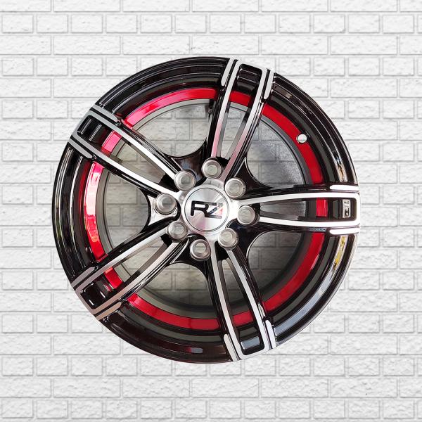 ARO 14X6 (L2086) 4/100/114.3 BM+RED UNDERCUT (SET 4 AROS)