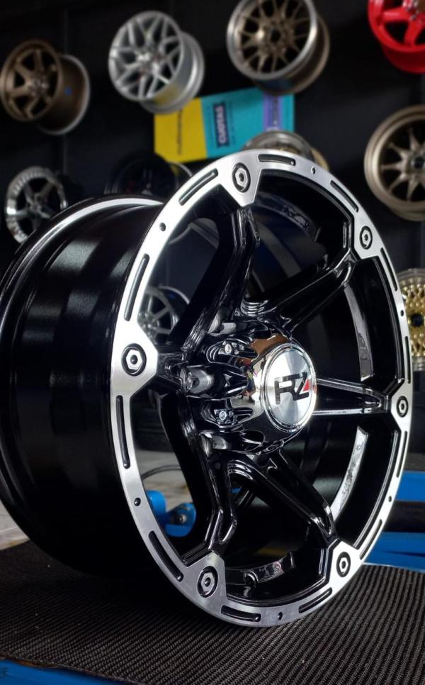 ARO 15X7 (L582) 6/139.7 BLACK AND MACHINE FACE (SET 4 AROS)