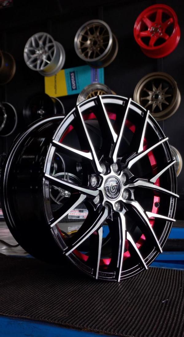 ARO 15X7 (SW222) 4/100/108 BM+RED UNDERCUT (SET 4 AROS)