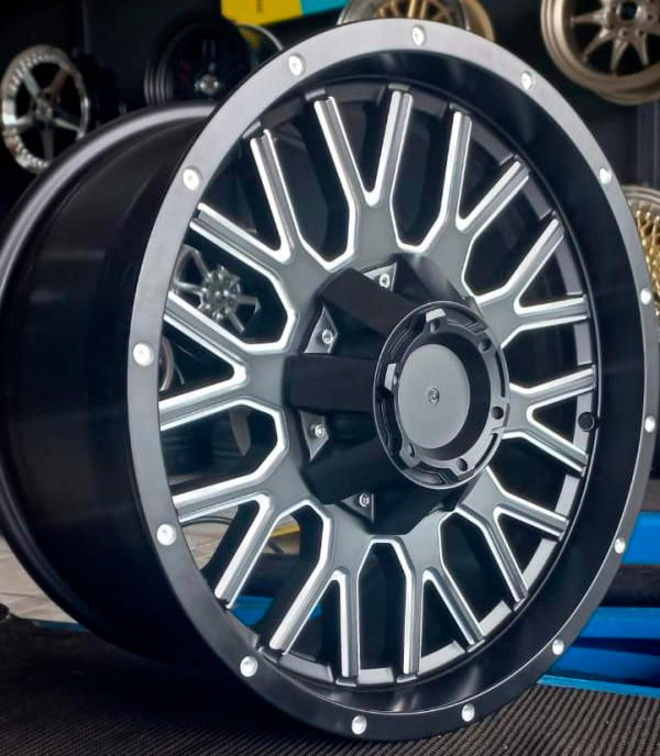 ARO 17X9 (L1588) 6/135/139.7 MATT BLACK+MILLING WINDOWS+HOLES ON LIB (SET 4 AROS)