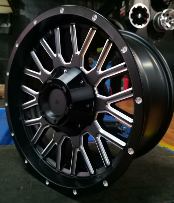 ARO 17X9 (L1589) 6/120/139.7 GLOSS BLACK+MILLING WINDOWS+HOLES ON LIB (SET 4 AROS)