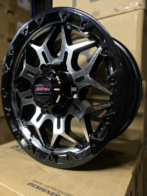ARO 15X7 (CF114) 6/139.7 BLACK MACHINE LIP (SET 4 AROS)