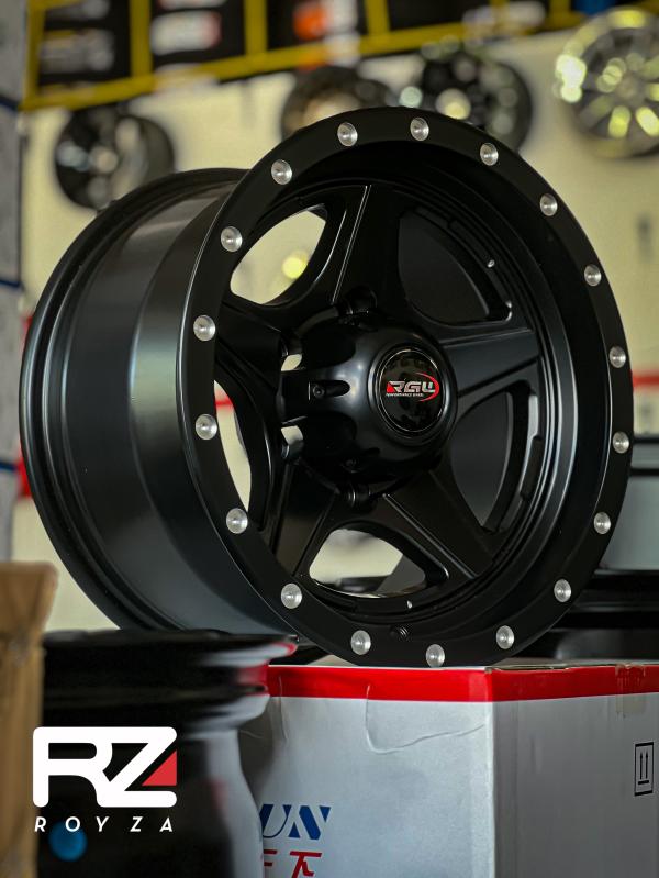 ARO 15X8.5 (H8839) 6/139.7 MATT BLACK+MILLING HOLD (SET 4 AROS)