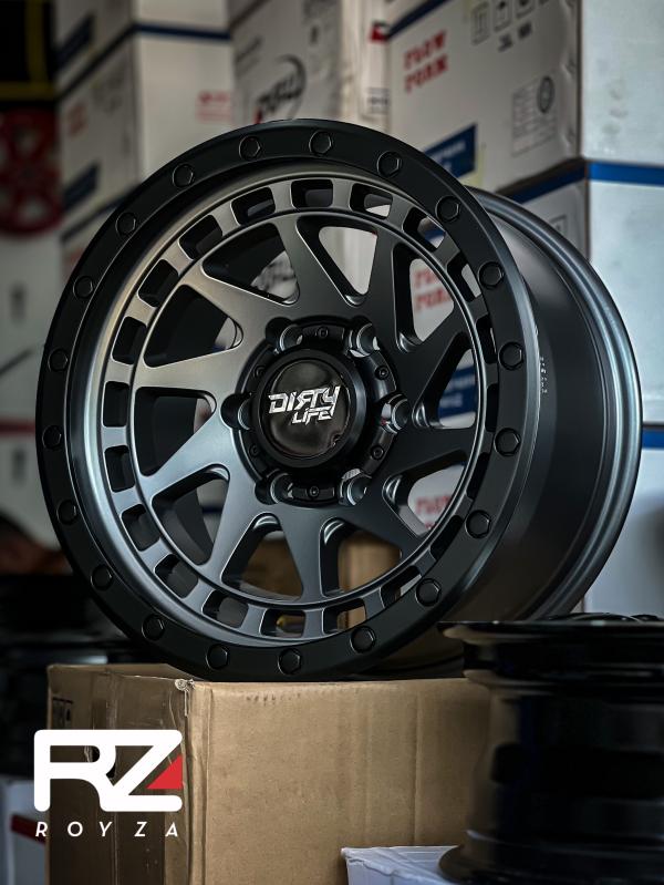 ARO 16X8 (8855) 6/139.7 MATT GREY+BLACK LIP (SET 4 AROS)