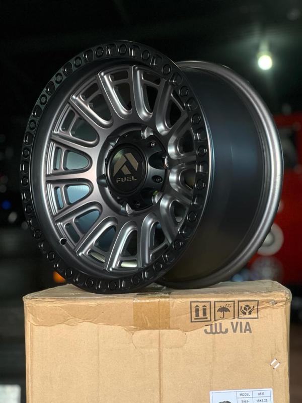ARO 16X8 (H8857) 6/139.7 GLOSS GERY+BLACK LIP (SET 4 AROS)