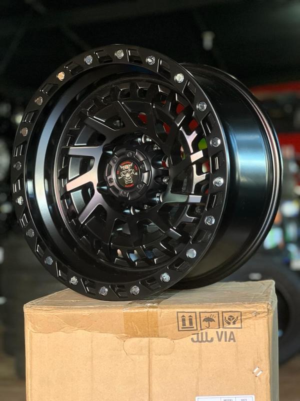 ARO 17X9 (JT195) 6/139.7 MATT BLACK+MILLING  RIVET (SET 4 AROS)