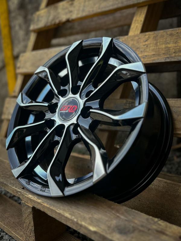 ARO 13X5.5 (2228) 4/100/114.3 BLACK MACHINE FACE AND INNER LIP (SET 4 AROS)