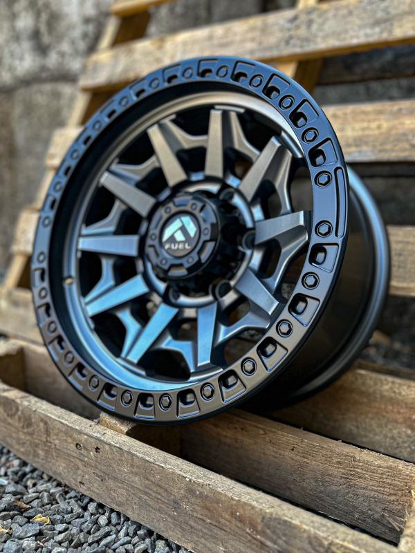 ARO 15X8 (8852) 6/139.7 GREY
 + BLACK LIP POLISH (SET 4 AROS)