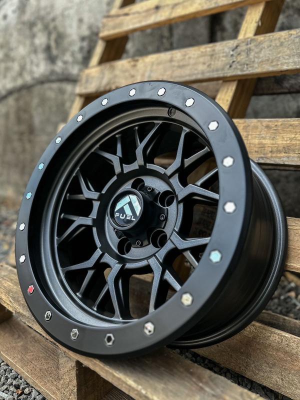 ARO 15X8 (LP125) 5/114.3 MATTE GUNMETAL+BLACK LIP (SET 4 AROS)
