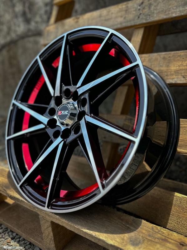 ARO 16X7 (H5840) 5/100/114.3 BLACK MACHINE FACE + RED UNDER CUT (SET 4 AROS)
