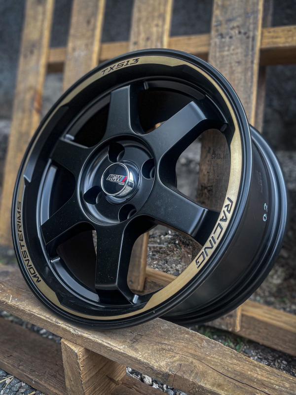 ARO 14X6.5 (JA036) 4/100 MATTE BLACK MACHINE FACE+BRONZECOARTING (SET 4 AROS)