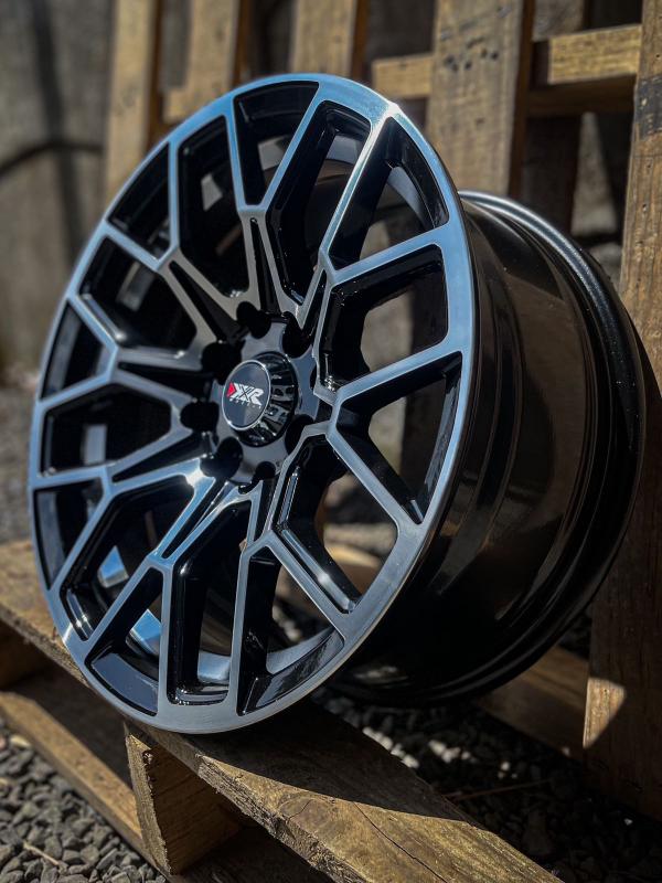 ARO 15X7 (158140) 4/100/114.3 BLACK MACHINED UNDERCUT POLISH (SET 4 AROS)