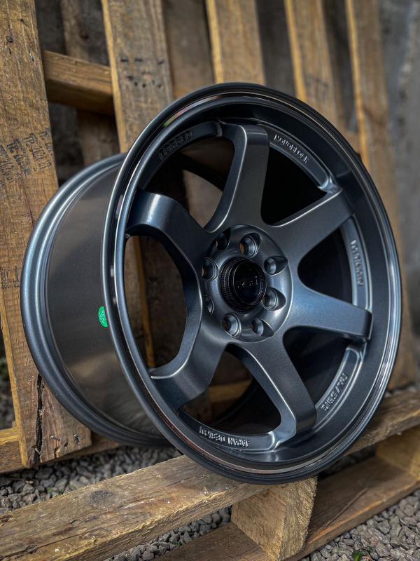 ARO 15X8.25 (H601) 4/100/114.3 MATT GREY  LIP POLISH (SET 4 AROS)