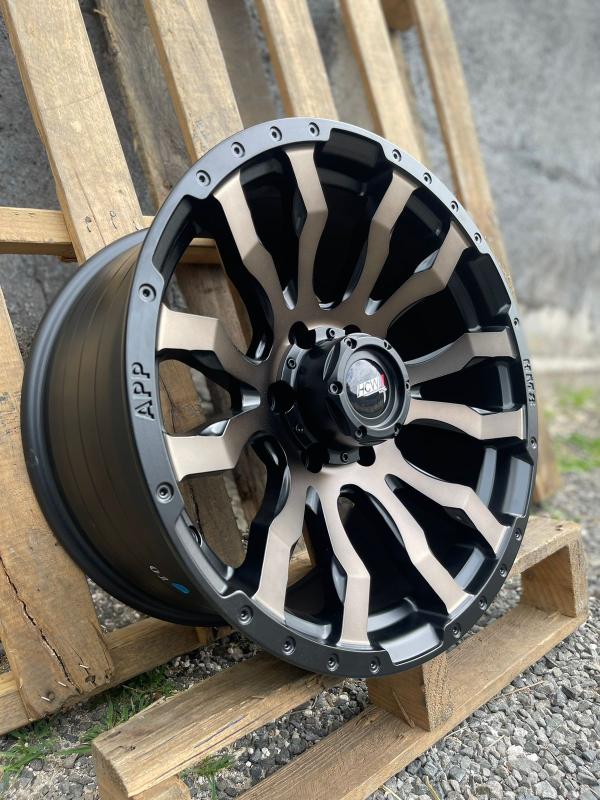 ARO 16x8.5 (LP89) 6/139.7 MATTE BLACK MACHINE FACE+GUNMETAL COARTING (SET 4 AROS)